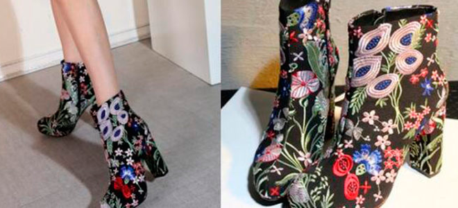 Botas Dark Floral Botas Dark Floral